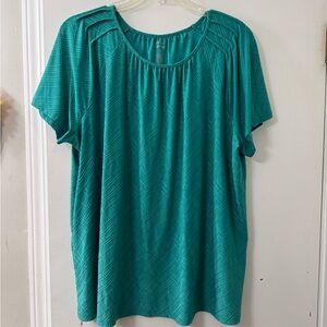 Croft & Barrow Turquoise Short Sleeve Top